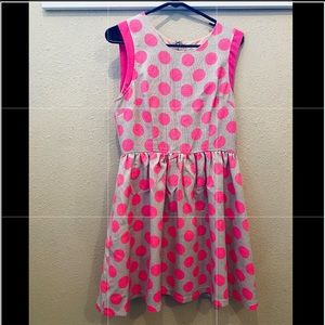 Aniina Neon Pink Polka Dot Dress
